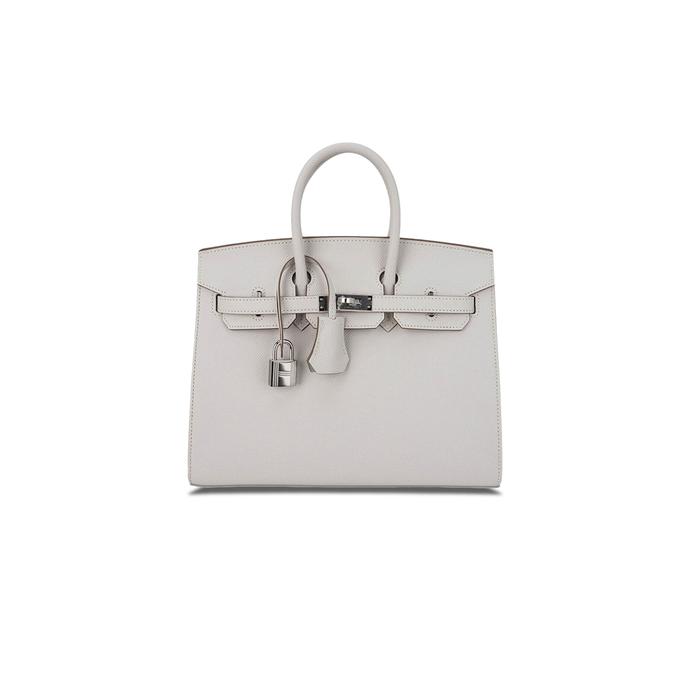 HERMES BIRKIN 35 EPSOM LEATHER PEARL GREY SILVER BUCKLE LUXURY BAG 205239520901 (35*28*18cm)